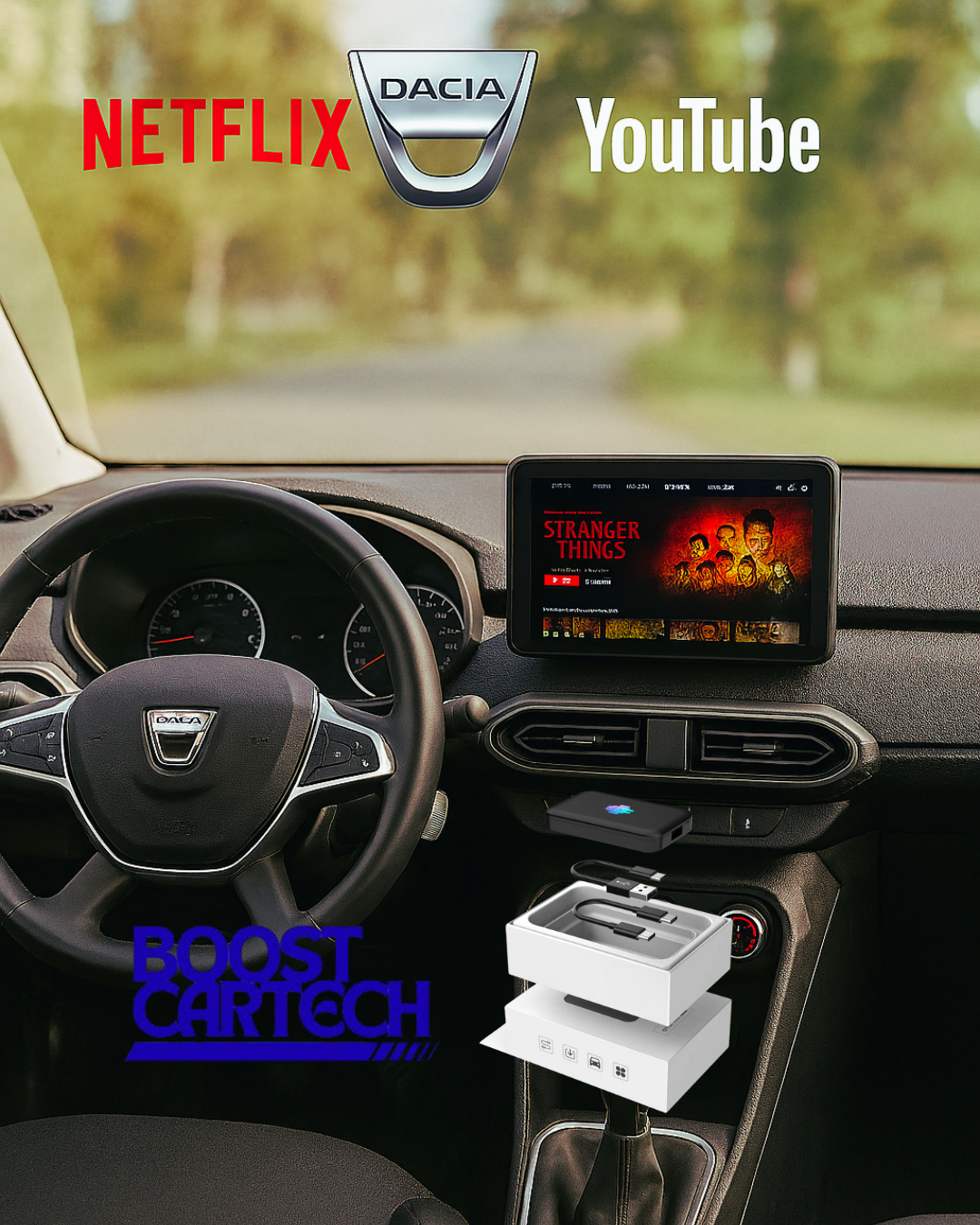 Boîte AI YouTube et Netflix pour Dacia